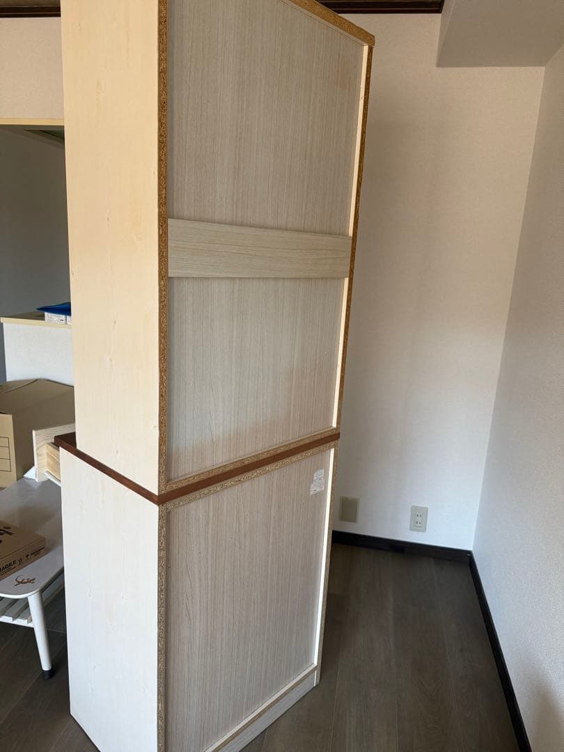 ニトリ 食器棚 幅60cm 引取り限定／上下分割／シミ2か所あり