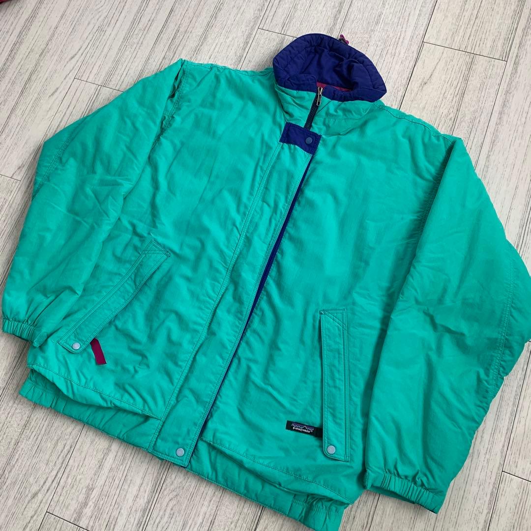 90s フォールラインインサレーテッド　M〜Lサイズ相当　エメラルドグリーン