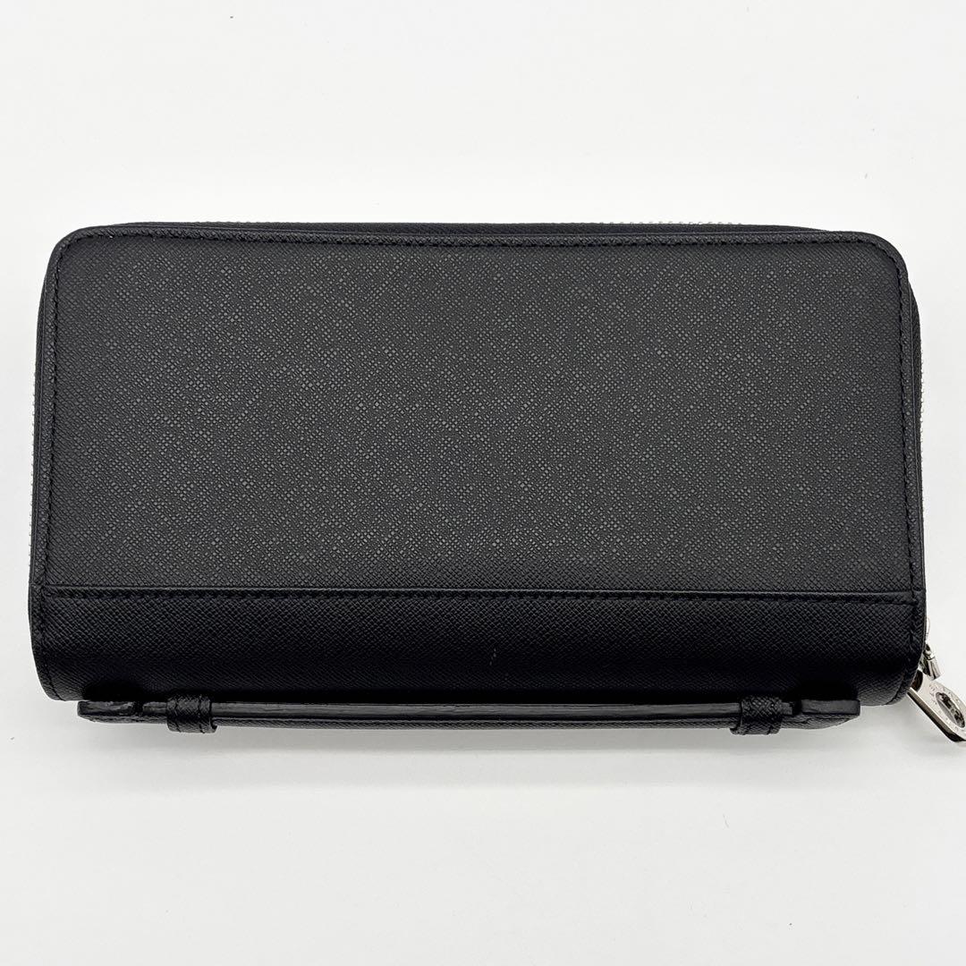 【極美品】カステルバジャック 2層 オーガナイザー 財布 ダブルファスナー 黒