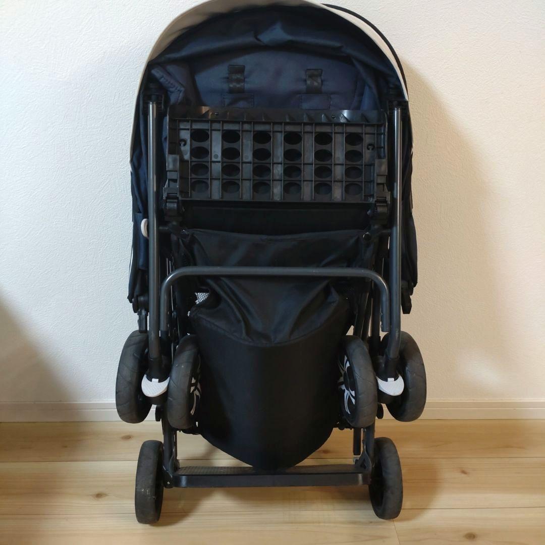 KATOJI ネイビー ベビーカー　2人乗り バギー　さんぽ