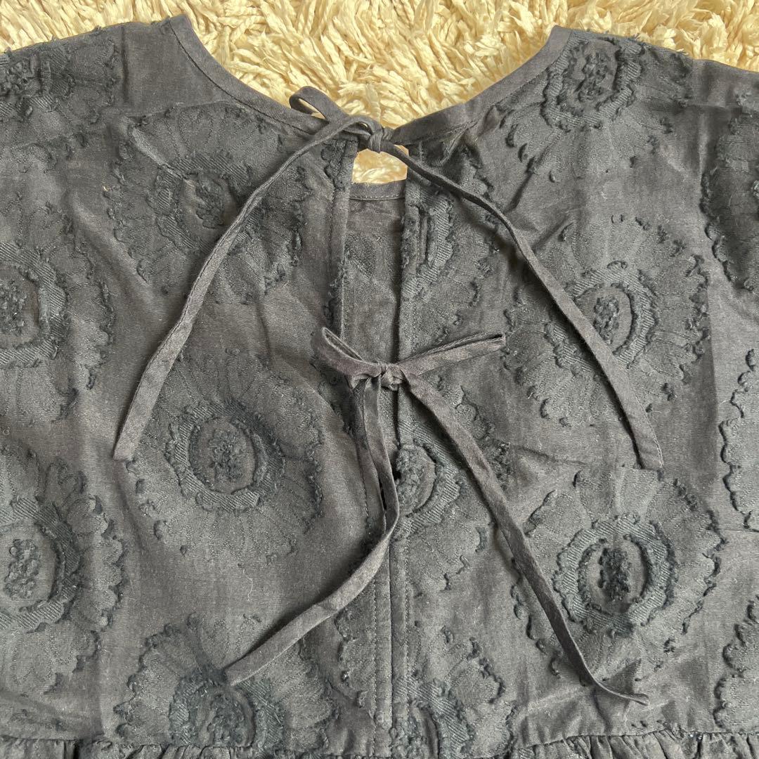 美品　トゥモローランド サンフラワージャカードラッフルスリーブブラウス