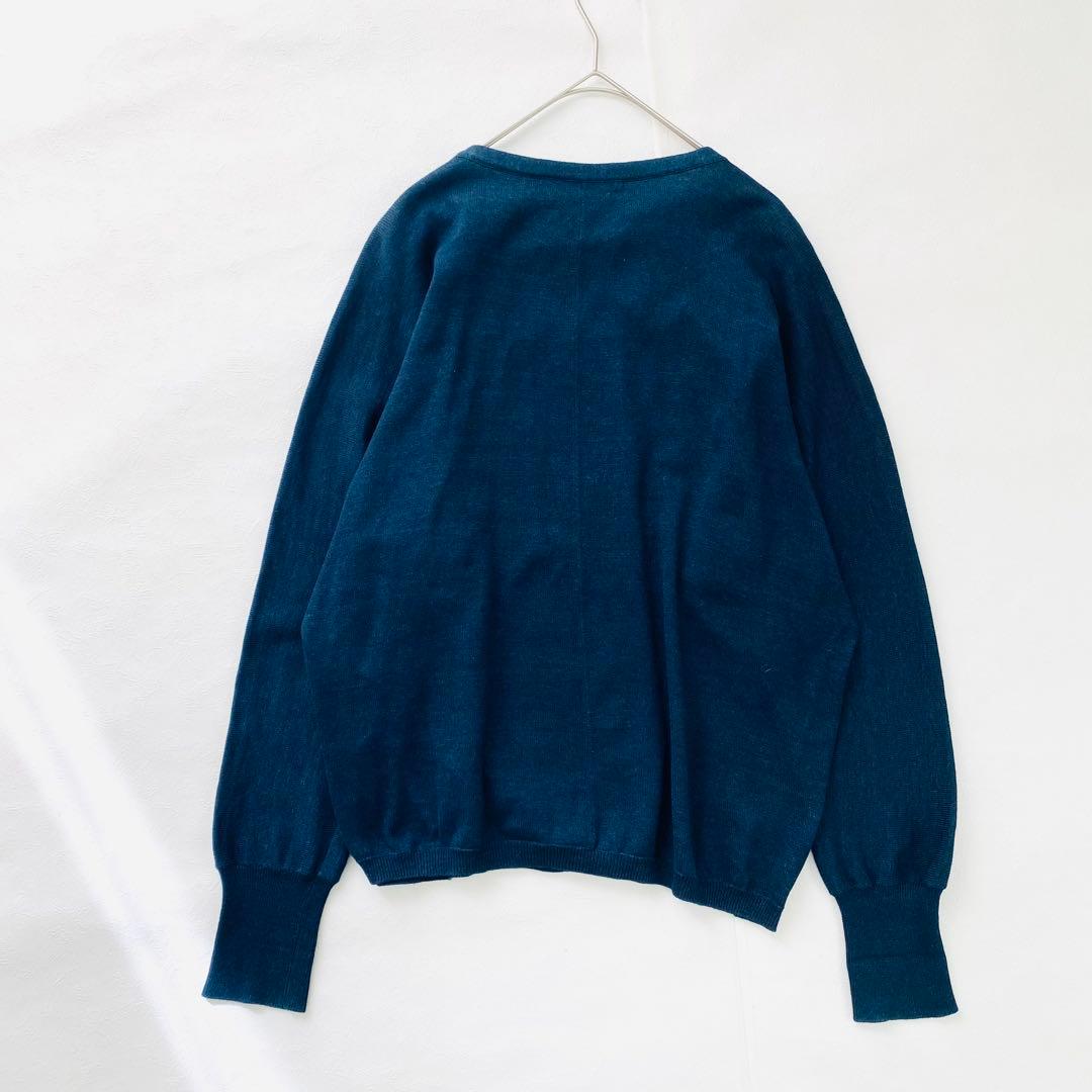 3172A 【45R】育てるボウタイコットンニット インディゴ