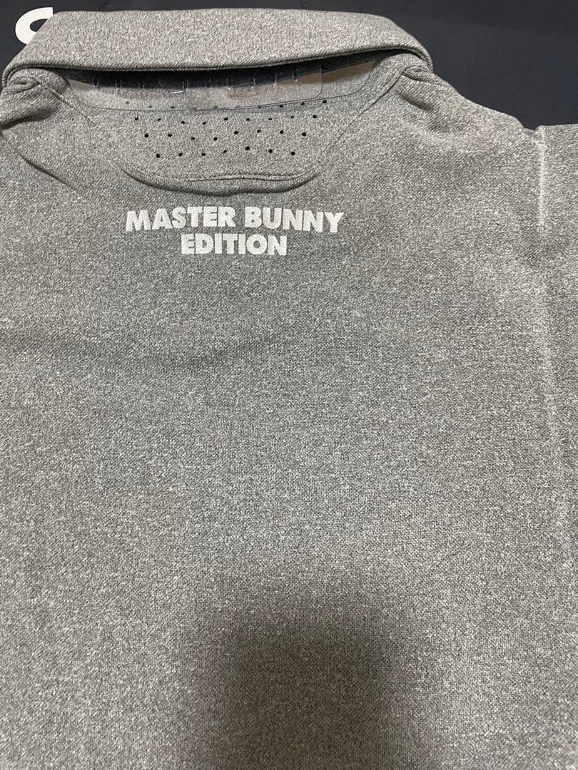 マスターバニーメンズ 長袖 ポロシャツ ワンポイントロゴサイズ4