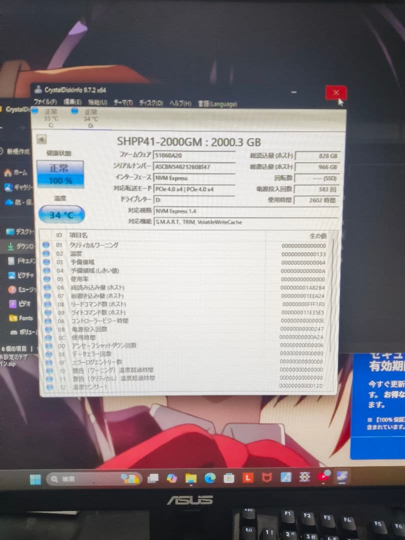 内蔵型SSD SK hynix Platinum P41 2TB SSD