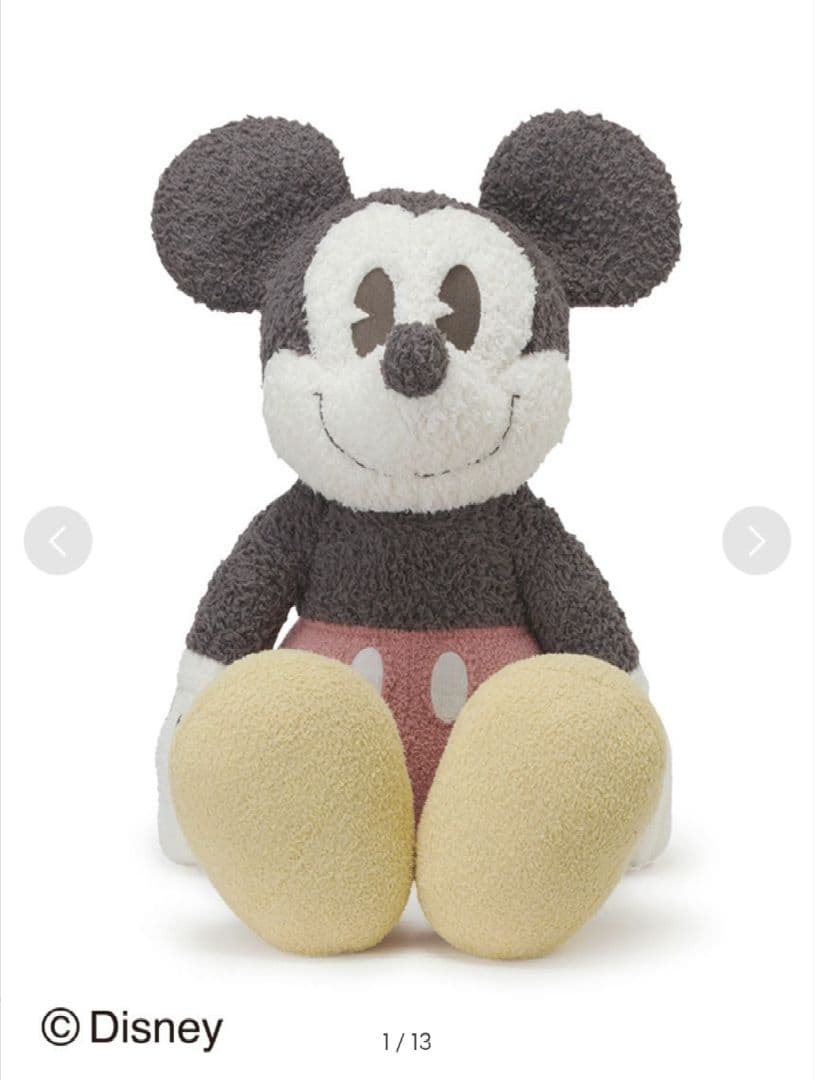 ジェラートピケ☆ミッキーマウス☆抱き枕☆ヴィンテージ風☆新品未使用