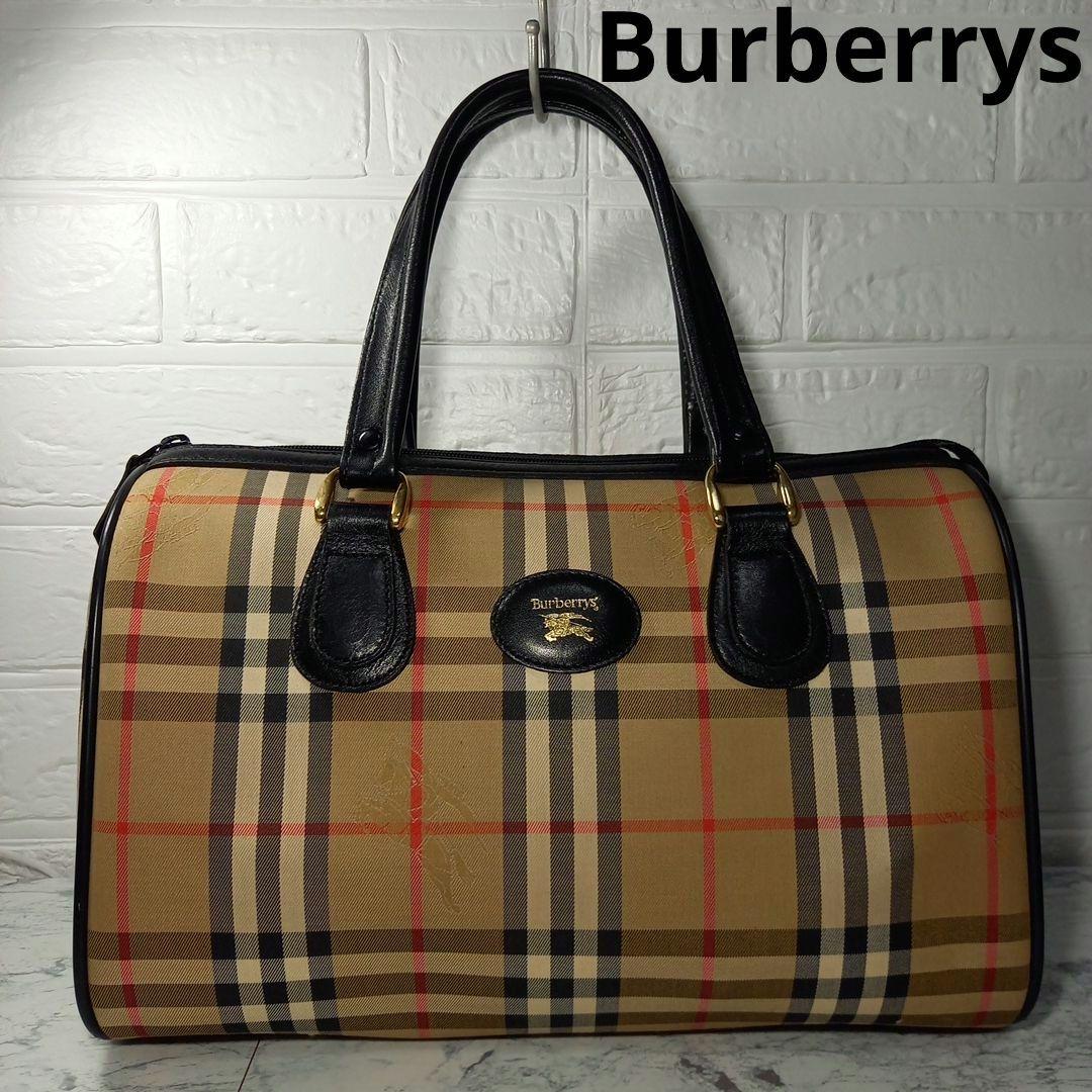 Burberrys　バーバリー　ノバチェック　ボストンバッグ　シャドーホースロゴ