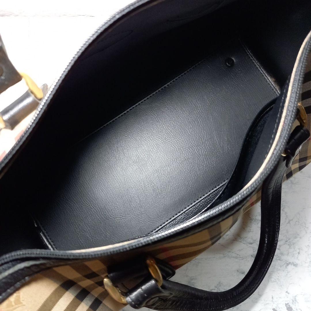 Burberrys　バーバリー　ノバチェック　ボストンバッグ　シャドーホースロゴ