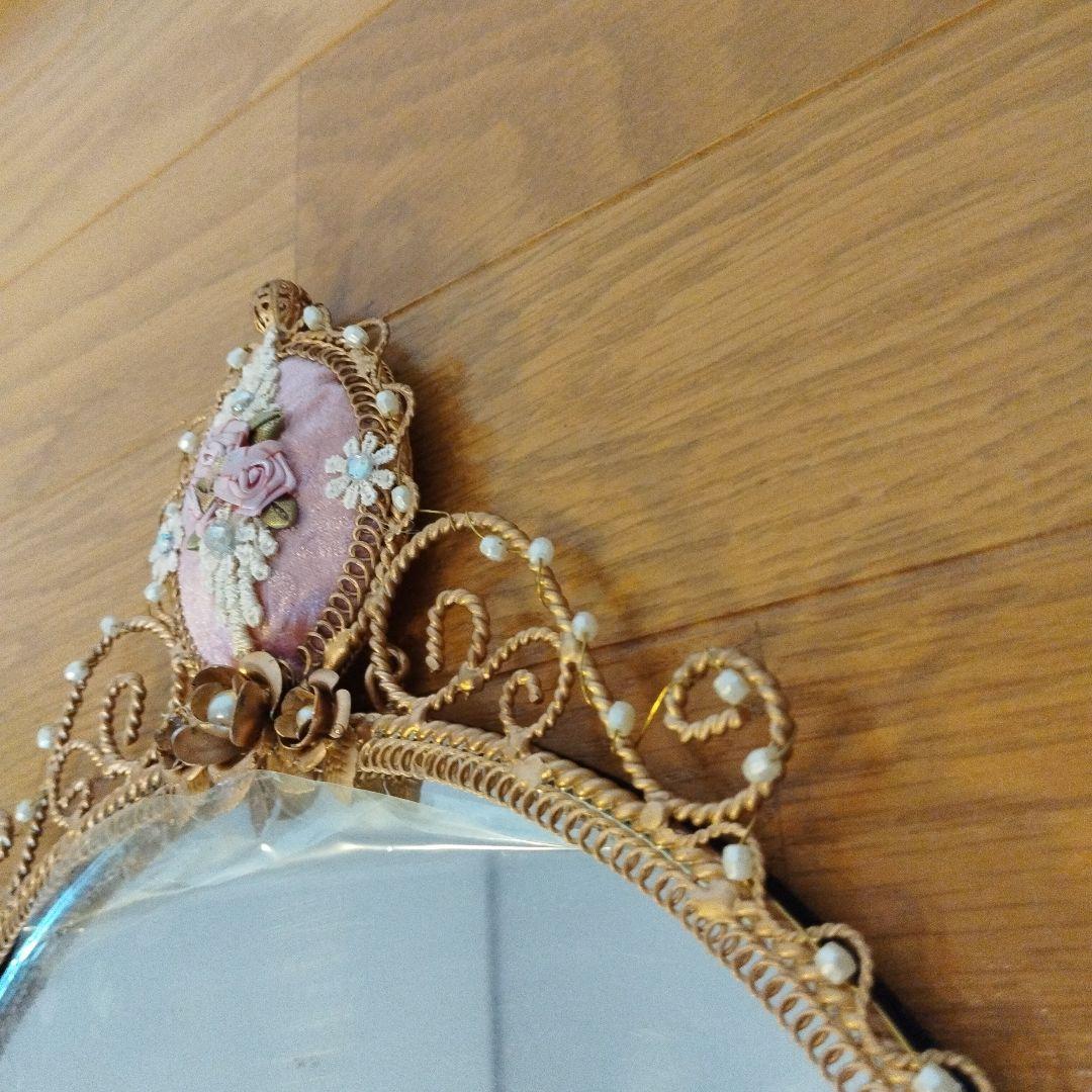 新品未使用品 IRON CLOTH 壁掛けミラー ピンク JEL-497PI