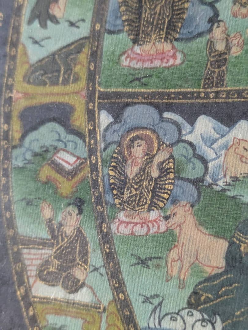 曼荼羅　六道輪廻図　骨董品　保存品