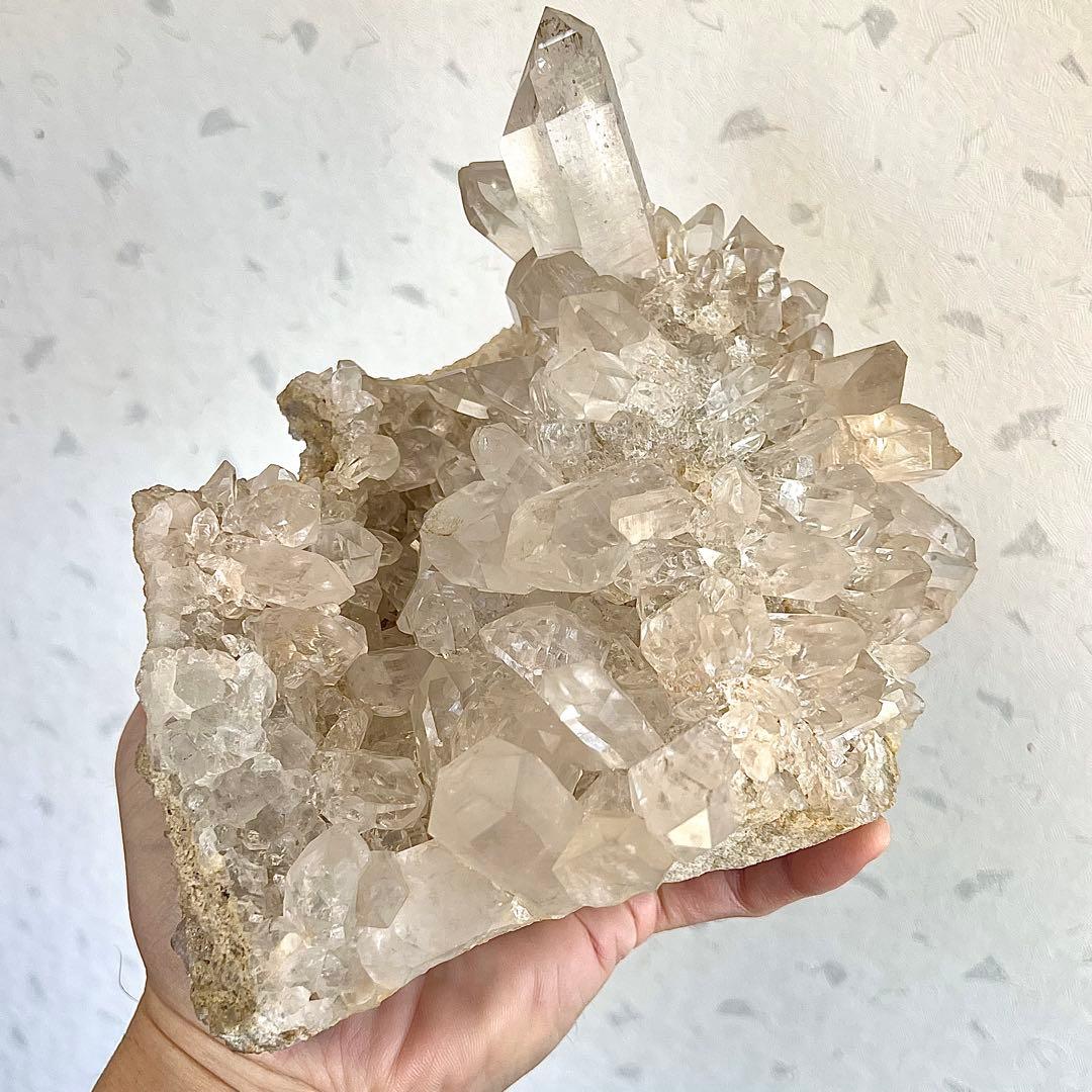 ごつい　最高級　聖地ヒマラヤ マニハール産　高波動 天然水晶クラスター