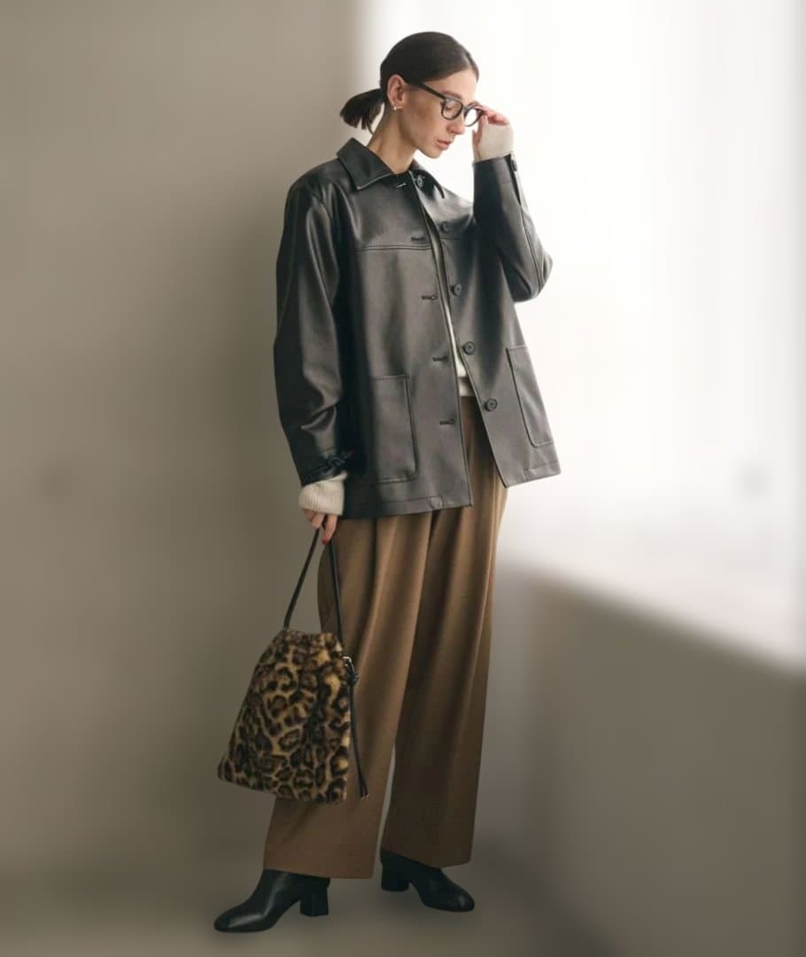 今季BEAUTY&YOUTH UNITED ARROWSレザーライク ジャケット