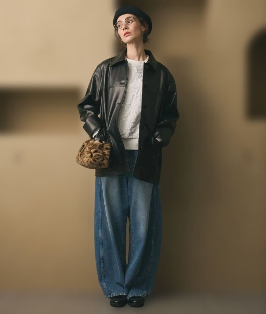 今季BEAUTY&YOUTH UNITED ARROWSレザーライク ジャケット