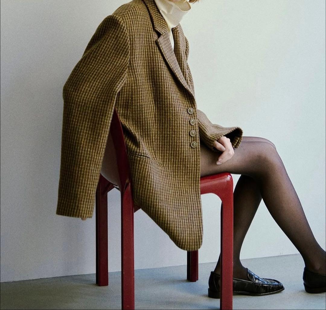 ジャケット・アウター Wool100% Check Jacket 36