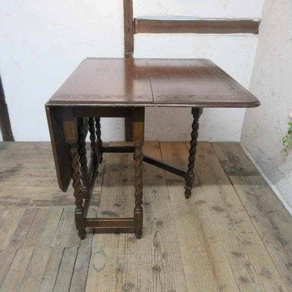 イギリス アンティーク 家具 ゲートレッグテーブル ダイニング 英国 6743d