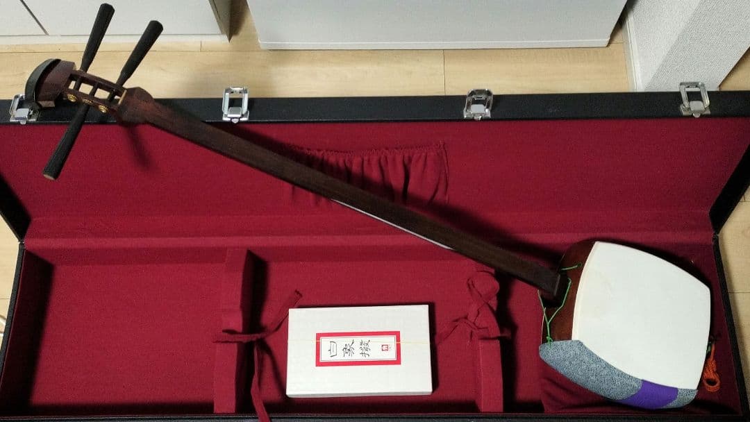 細棹　三味線　金細　紫檀　阿波おどりにも