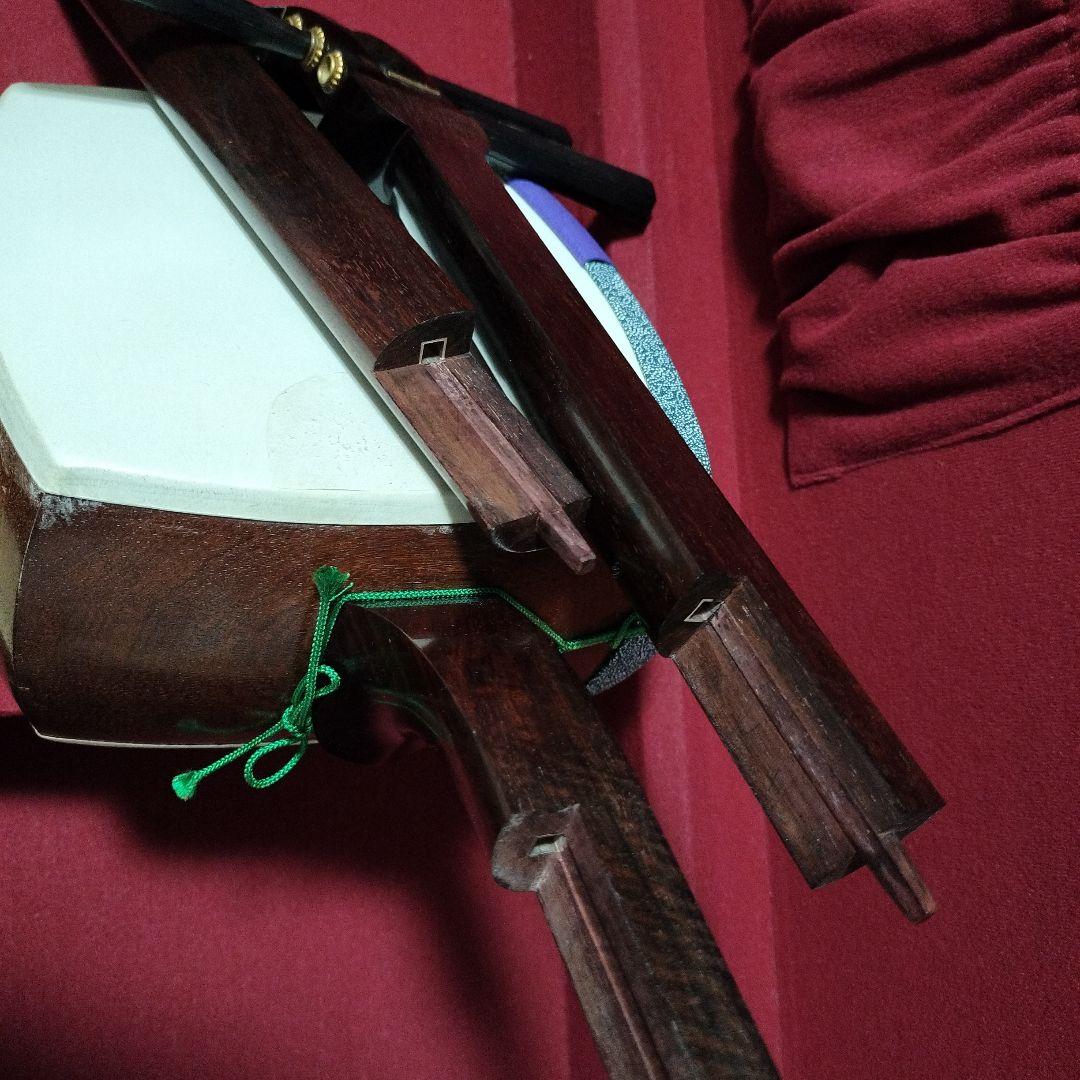 細棹　三味線　金細　紫檀　阿波おどりにも