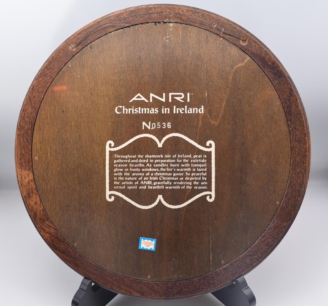 クリスマスプレート　2個セット　アンリ　ANRI　木彫り　壁掛け　ご成約済み