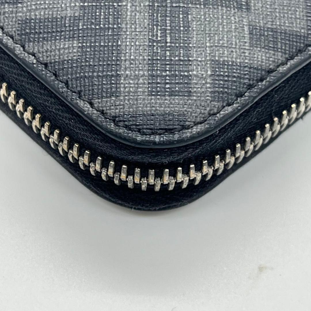 フェンディ ダイアゴナル　FF ズッカ柄 長財布 ブラック　イエロー レザー