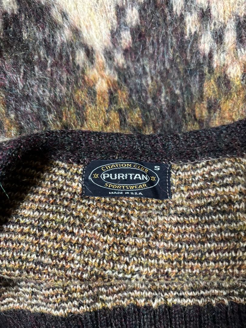 60〜70sビンテージ　モヘアカーディガン