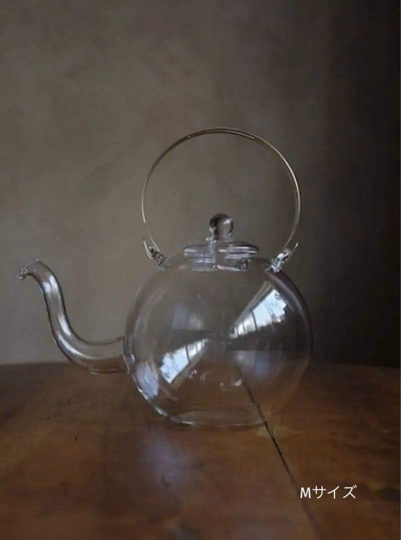 日ノ出化学製作所 ガラスポット 取手2種類付 Mサイズ