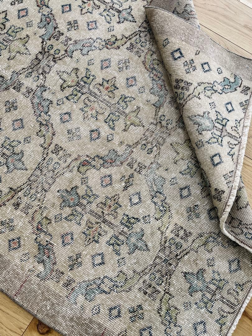 【3日間だけ値下げ】①未使用 トルコ　ラグ　ヴィンテージ　絨毯