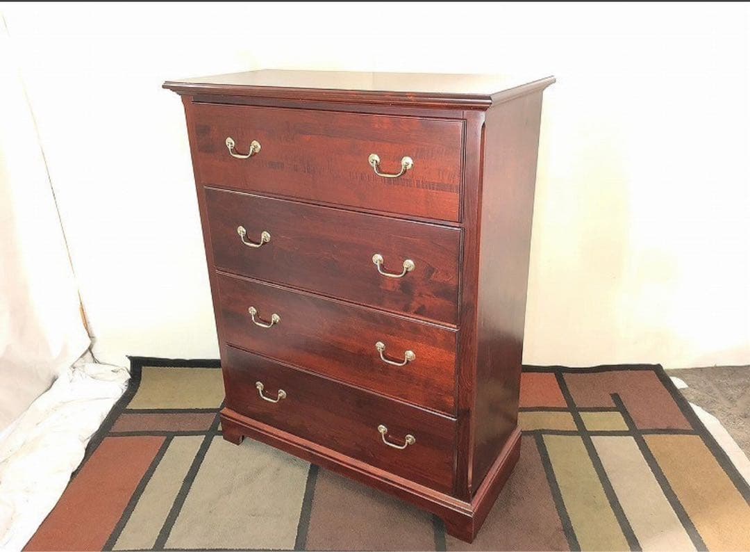 チェスト　ダークウッド 4段タンス　アメリカ家具　4段チェスト　アンティーク
