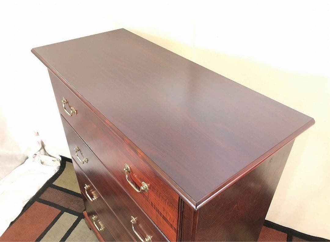 チェスト　ダークウッド 4段タンス　アメリカ家具　4段チェスト　アンティーク