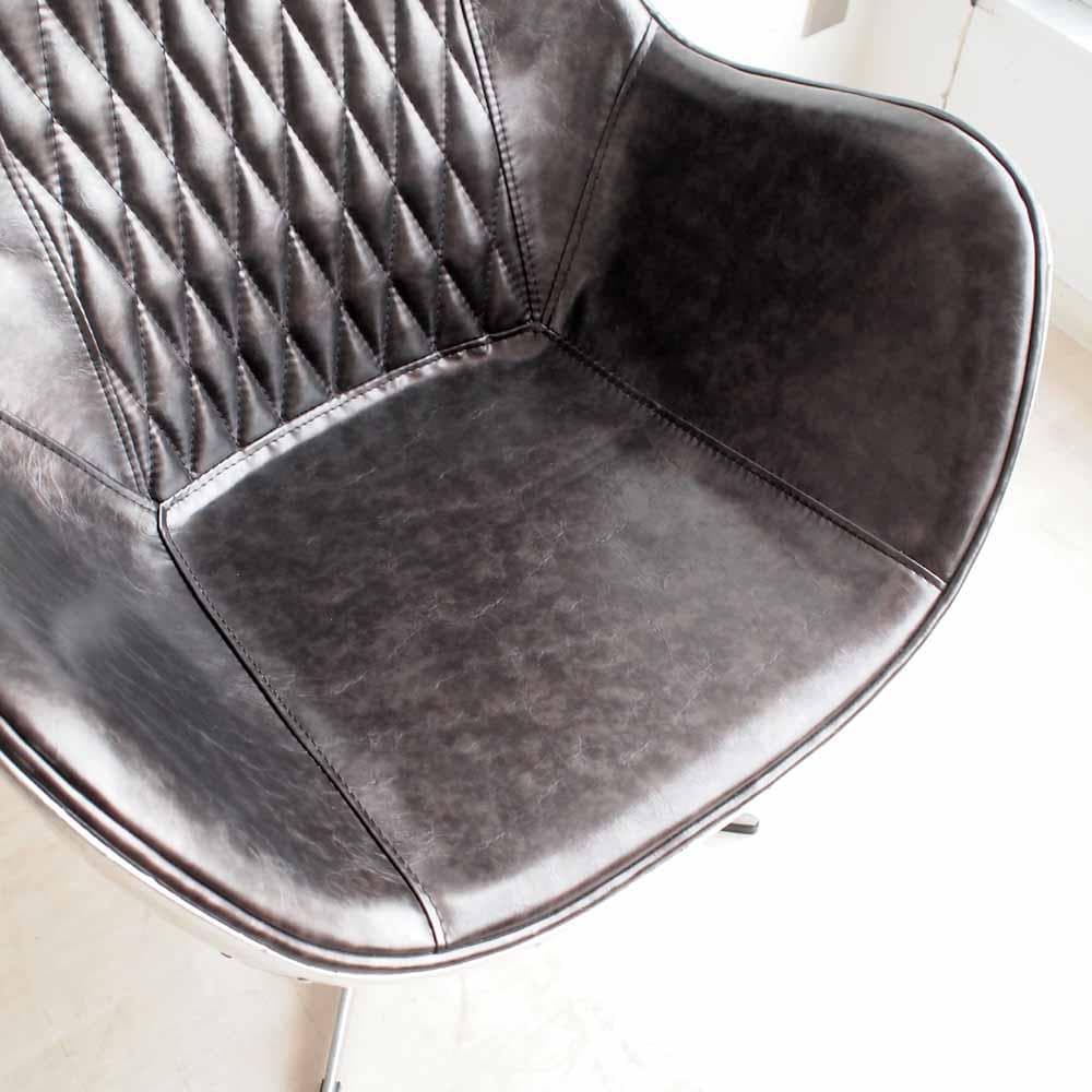 アルミニウムバック エッグチェア リプロダクト 合皮 ZR24268