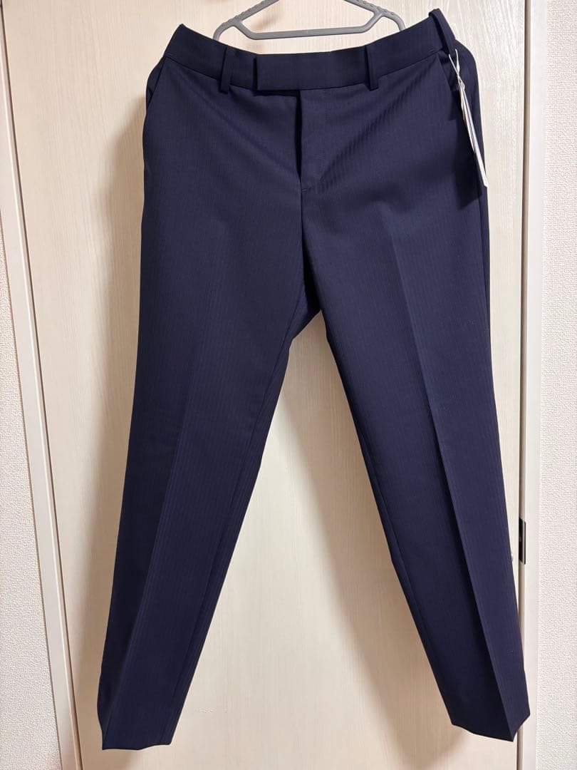 新品未使用 9号 ネイビー ストライプ セットアップ パンツスーツ