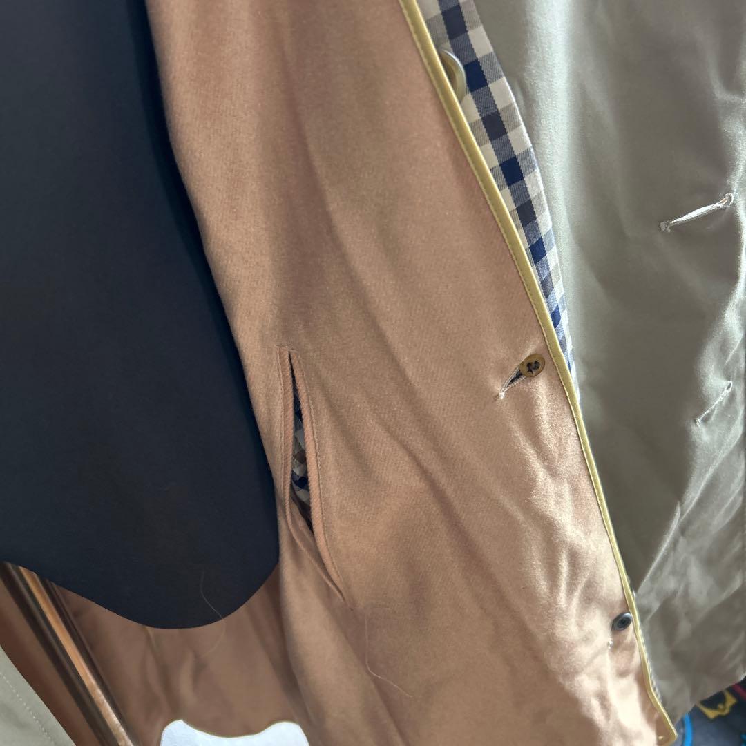 Aquascutum オリーブ トレンチコート ダブルボタン　メンズ