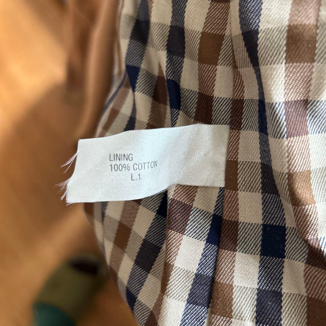 Aquascutum オリーブ トレンチコート ダブルボタン　メンズ