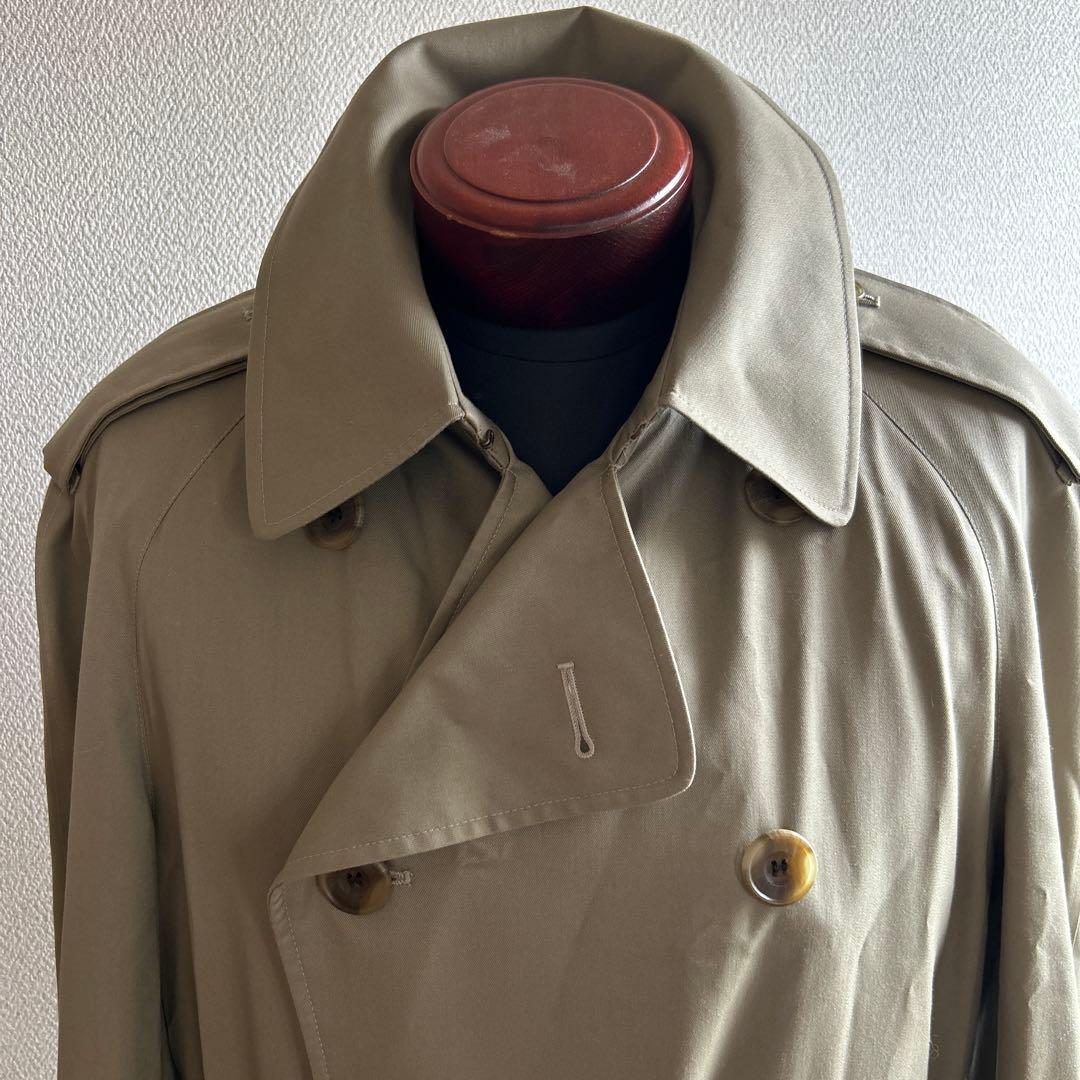 Aquascutum オリーブ トレンチコート ダブルボタン　メンズ