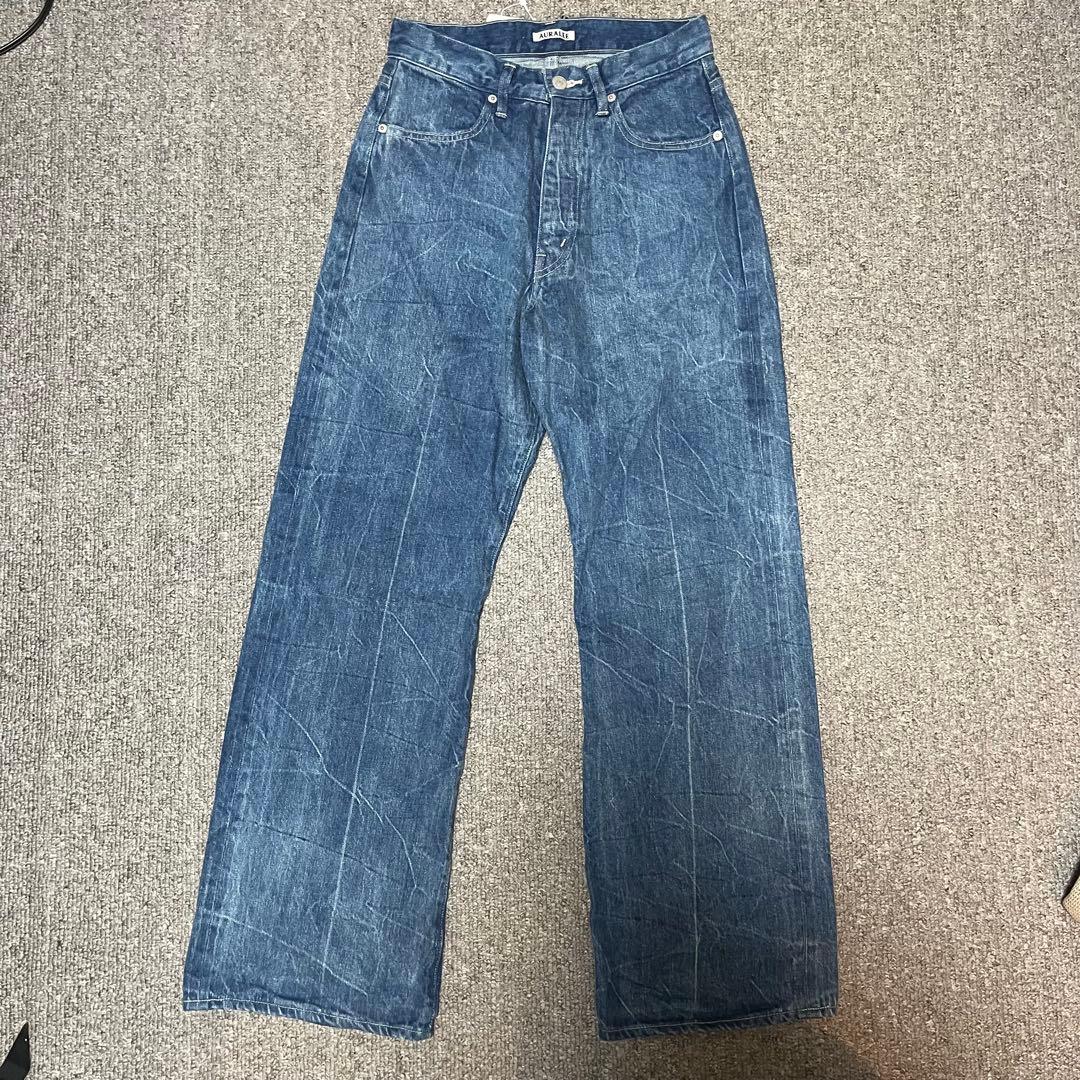 名品　Auralee SELVEDGE FADED DENIM PANTS