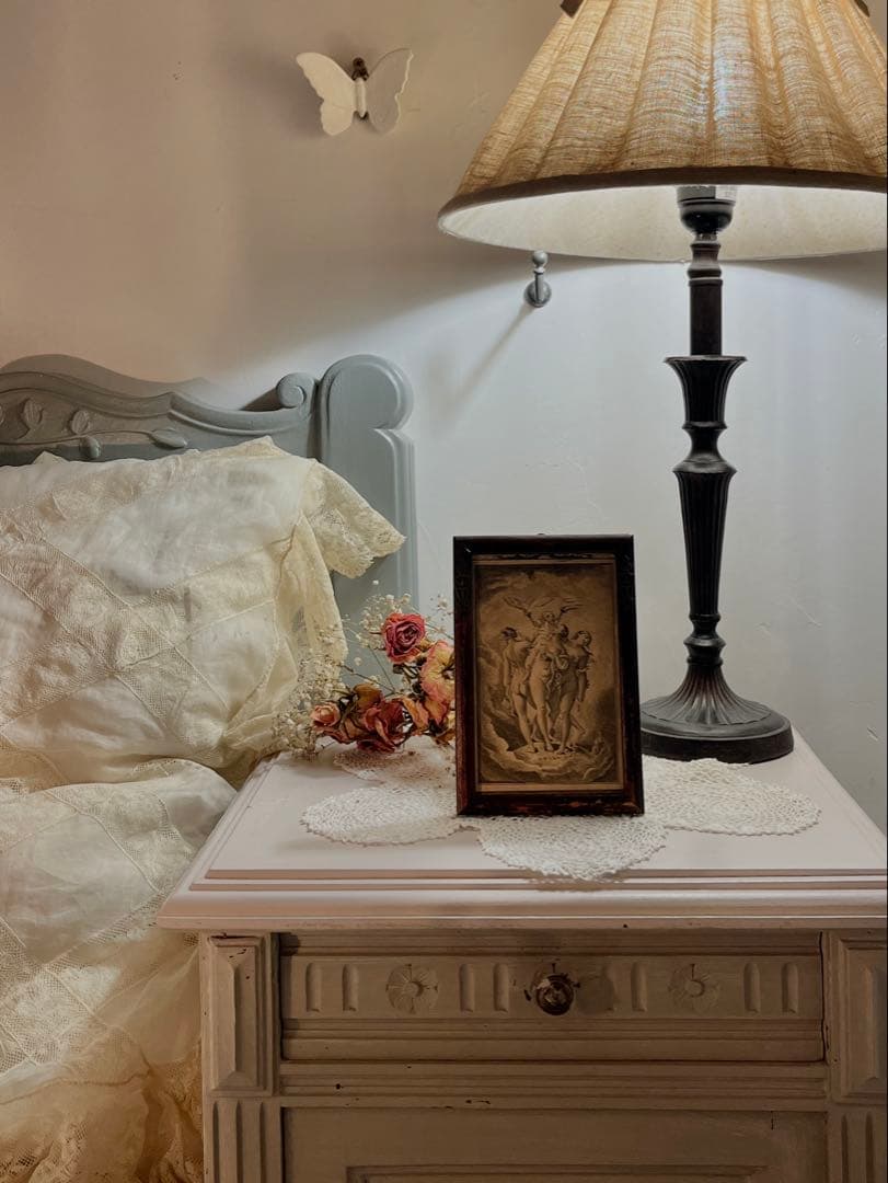 ◆フランスアンティーク｜1700年代名画三美神版画天使エンジェルヴィーナス木製