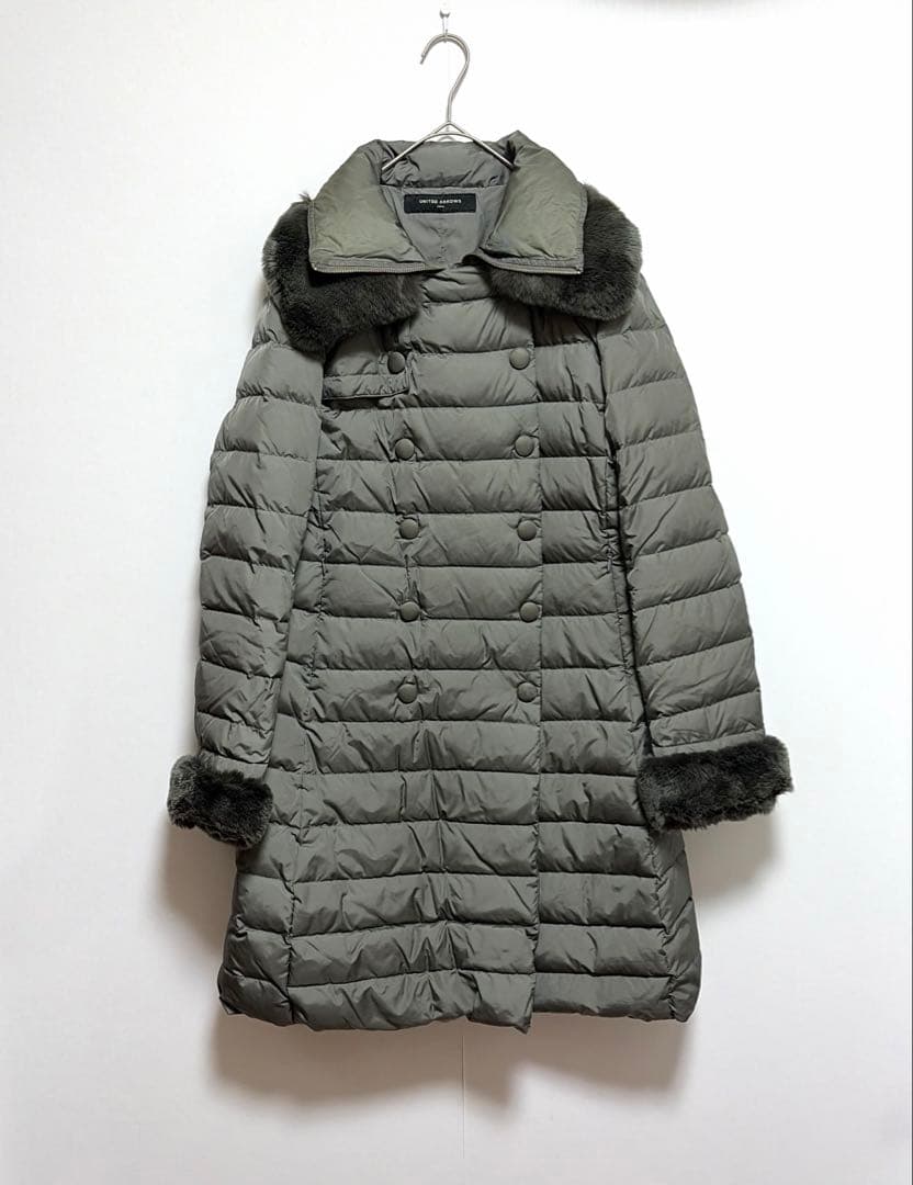 ユナイテッドアローズ ダウン コート レッキスラビット ファー 上質 高級 38