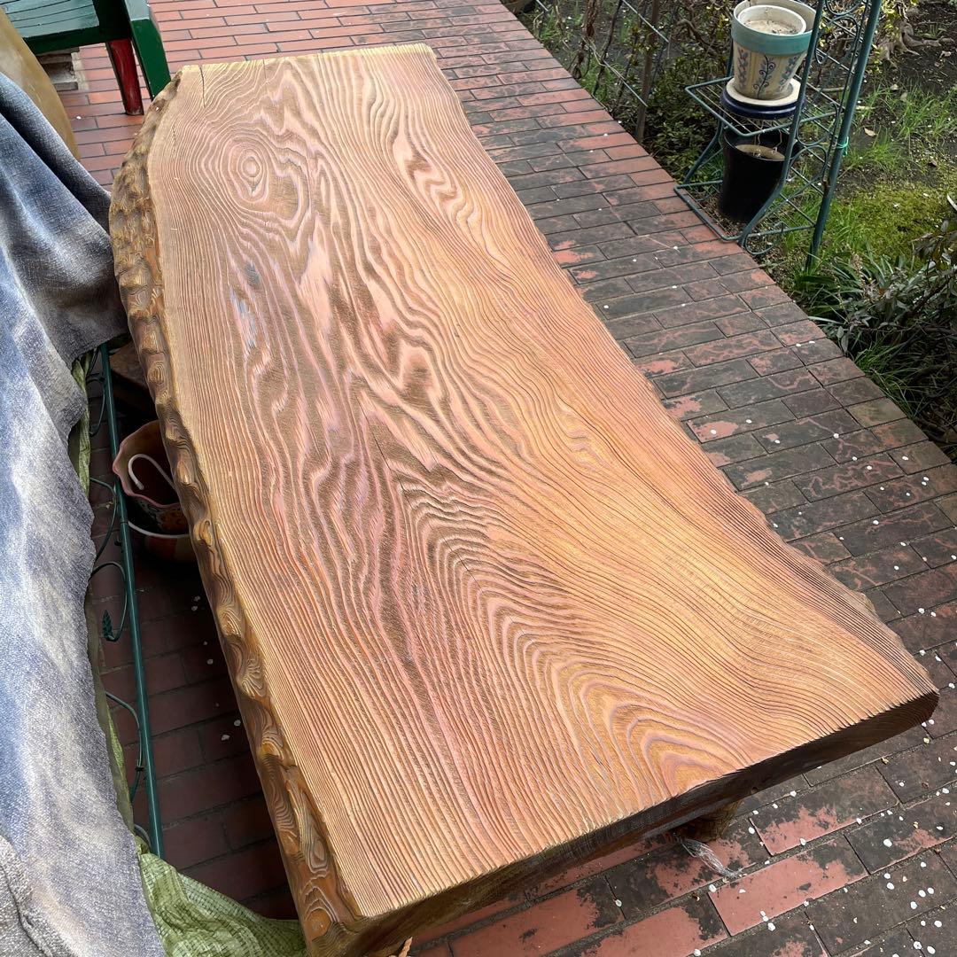 天然秋田杉 一枚板 無垢板 中杢目 テーブル