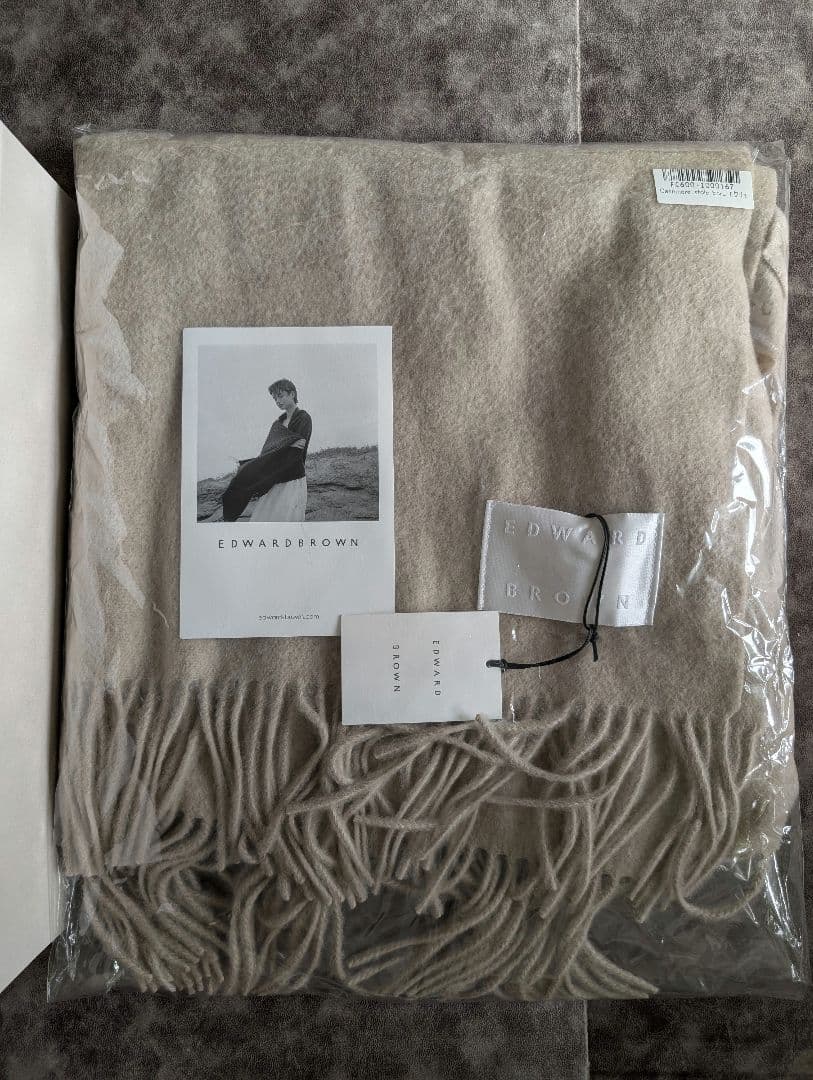 EDWARD BROWN カシミヤストール エクリュ ECRU