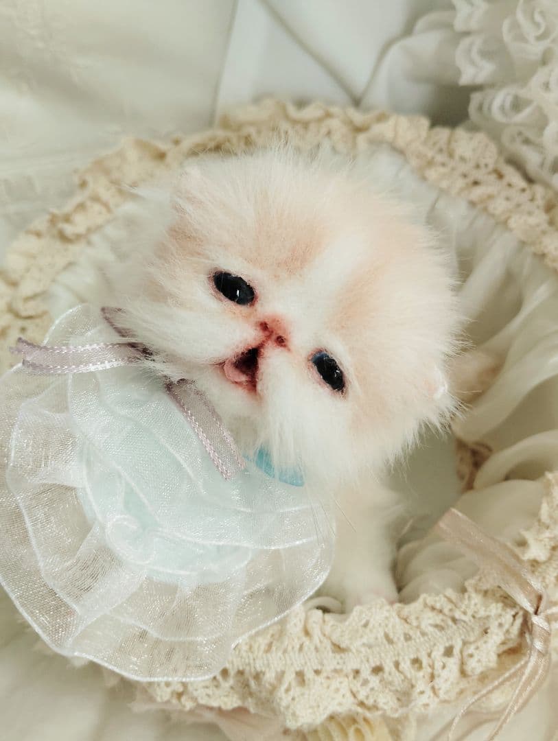 生後２週間♡双子子猫ちゃん♡お世話セット♡アートドール♡ぬいぐるみ♡