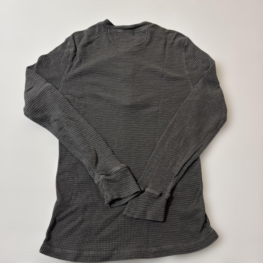 【未使用品RRL】Ralph Lauren グレー ヘンリーネック長袖カットソー