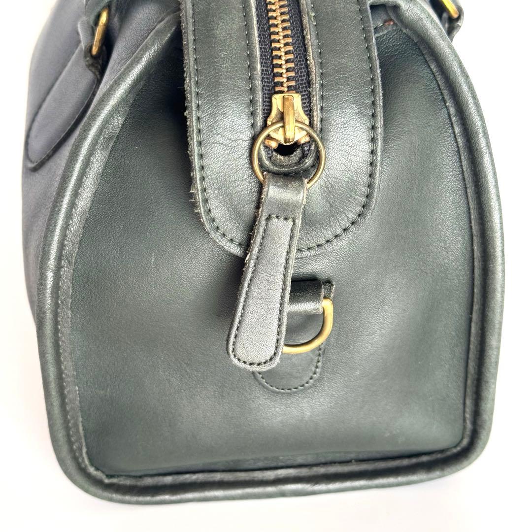 ✨希少色 ✨COACH ボストンバッグ ヴィンテージ グラブタンレザー 濃緑