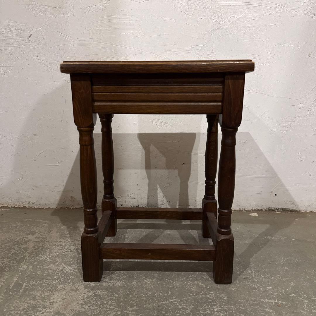 ヴィンテージ　木製サイドテーブル　小