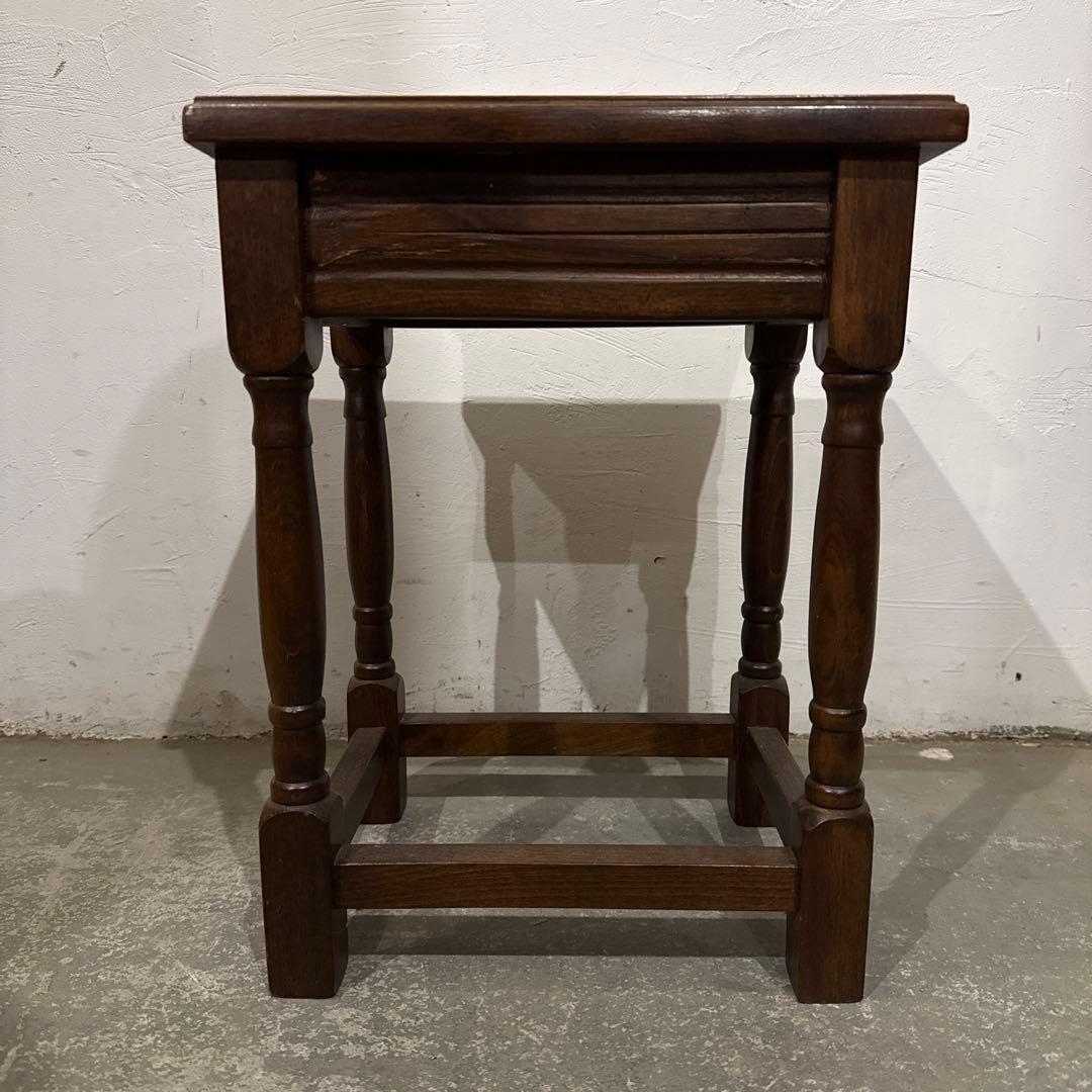 ヴィンテージ　木製サイドテーブル　小