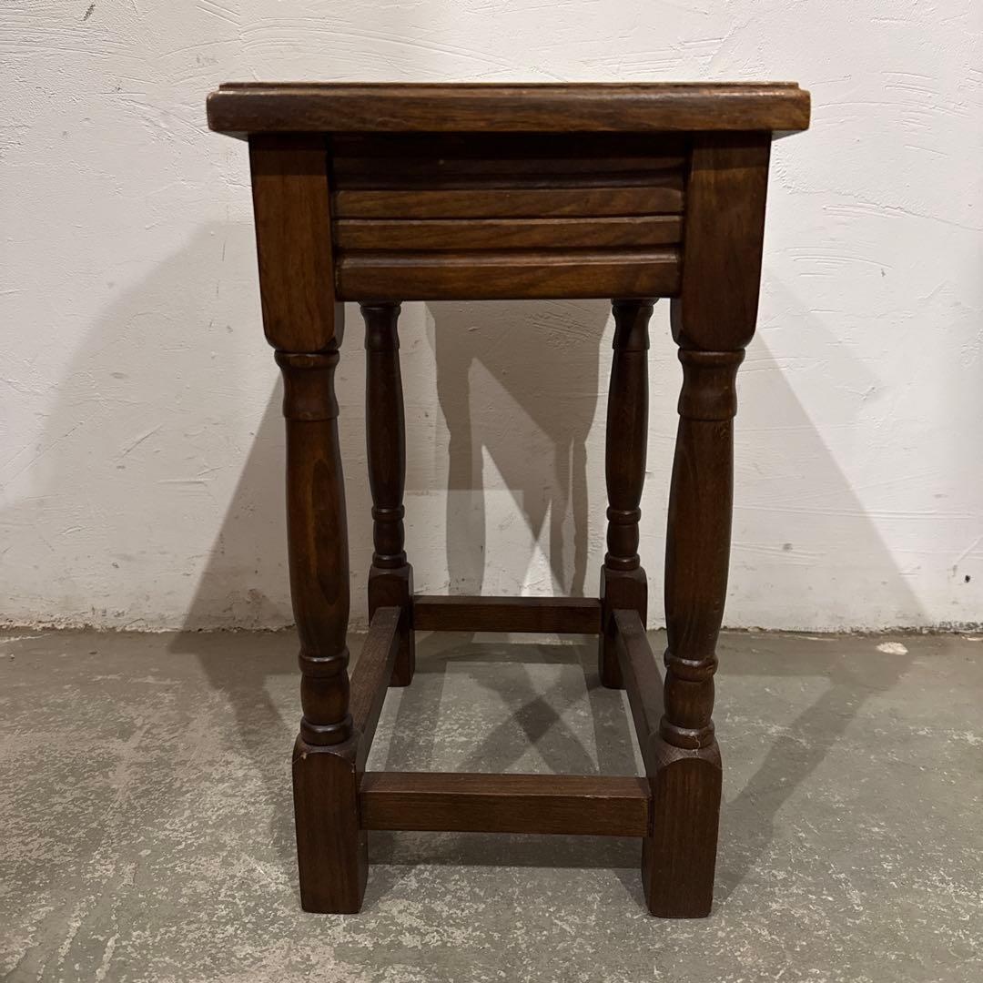 ヴィンテージ　木製サイドテーブル　小