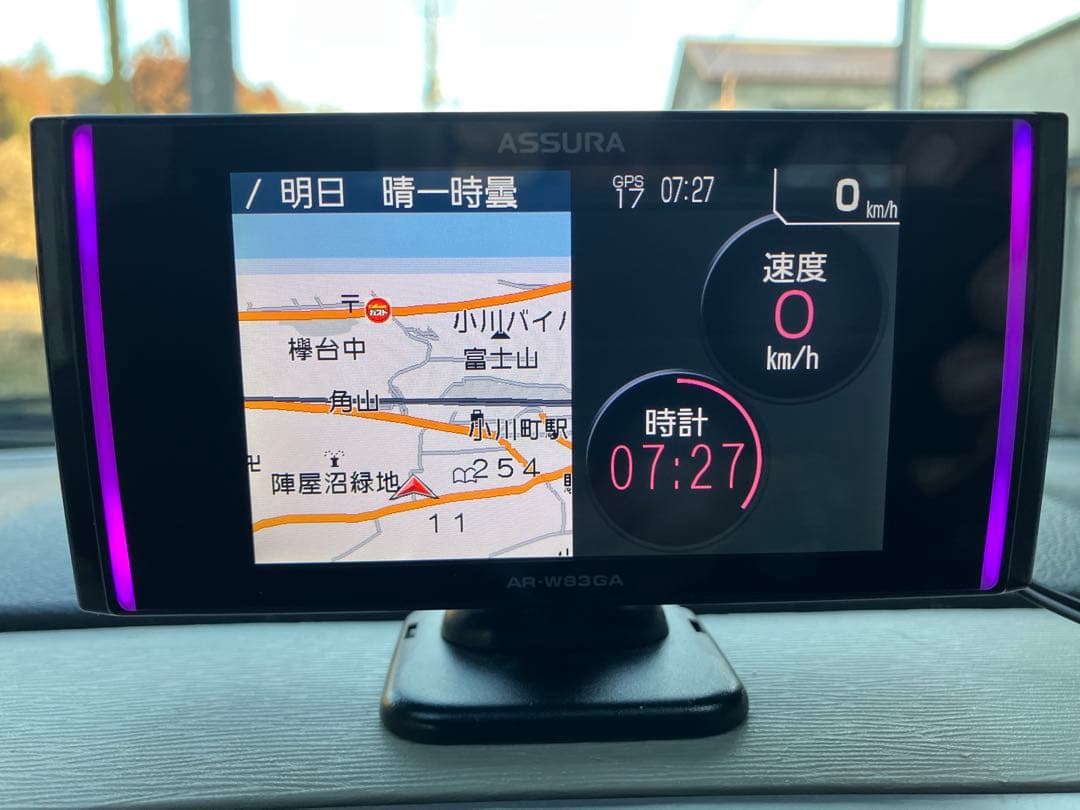 セルスター ASSURA AR-W83GA GPS内蔵レーダー探知機 作動OK！