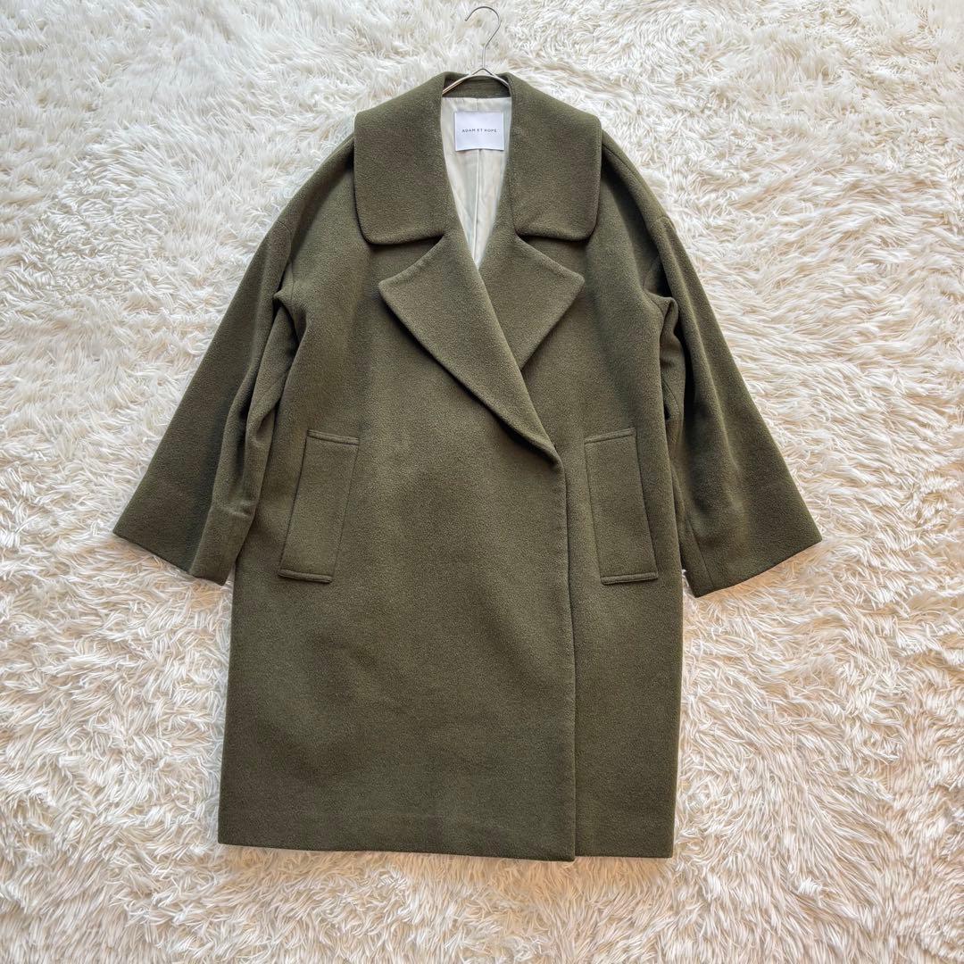 ADAM ET ROPE アダムエロペ ウールチェスターコート グリーン