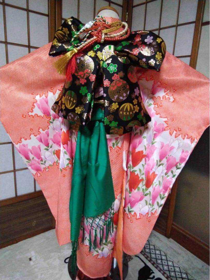 7歳向け・化繊・お着物のセット