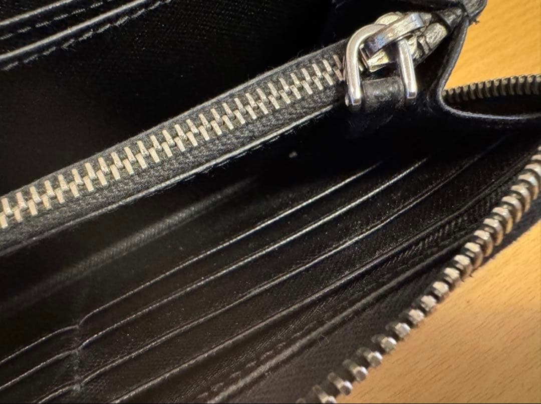 【正規品】PRADA プラダ サフィアーノレザー ラウンドファスナー 長財布