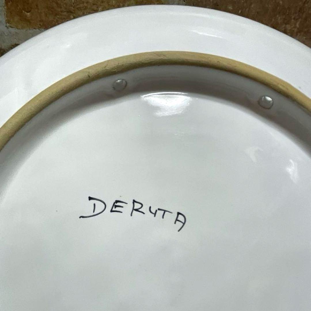 イタリア製 マヨルカ焼き デルータ陶器 飾り皿