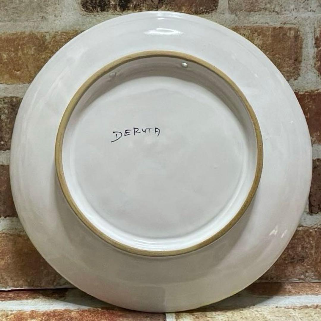 イタリア製 マヨルカ焼き デルータ陶器 飾り皿