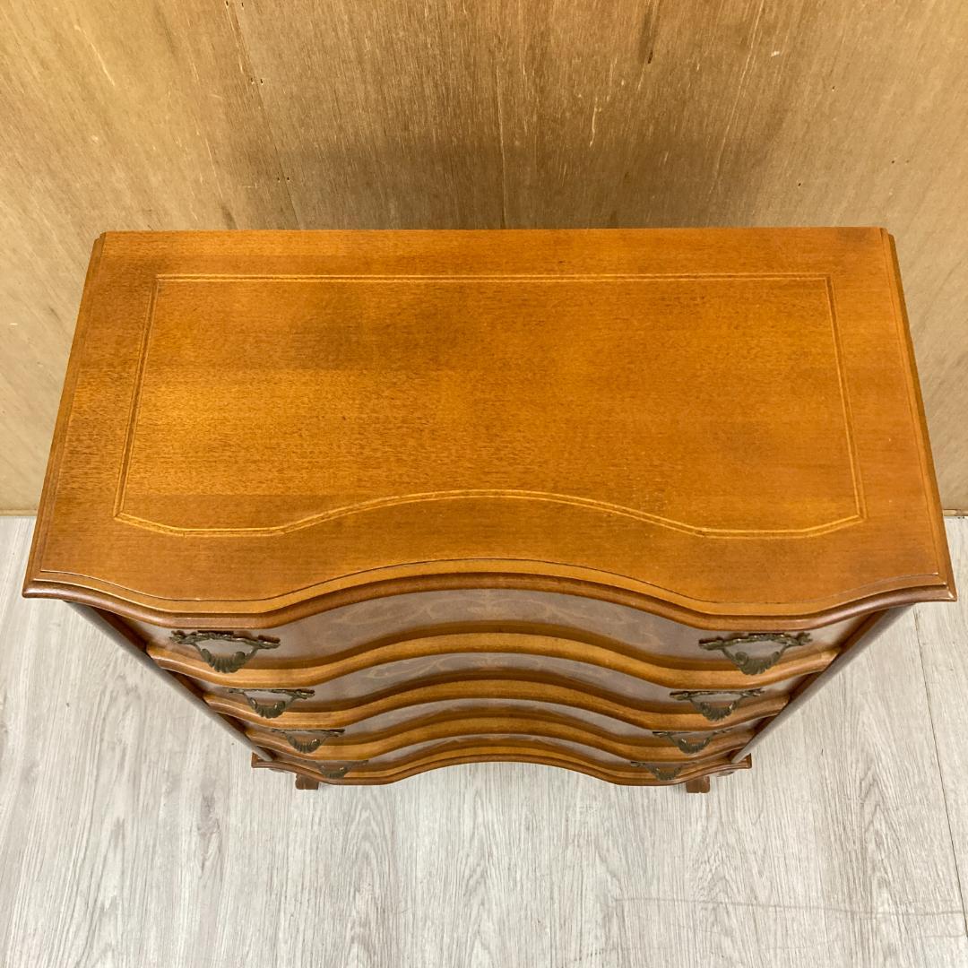 イタリア　象嵌　クラシック　4段チェスト ヨーロピアン 猫足